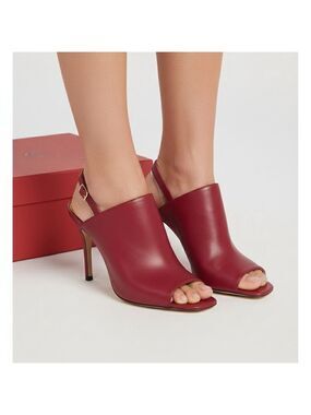 Charly Amar Cha-Dominique Sling back Sandals Shoes High Heels 7.5 Pink Magenta